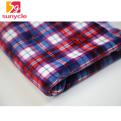 Plaid Printed 280gsm Micro Fleece Fabric na szalik odzieżowy