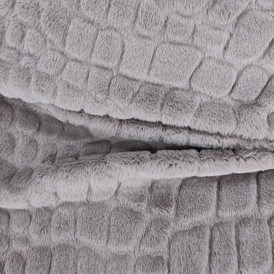 100% poliester Faux Fur Fabric Fleece 340 Gsm w jednolitym kolorze strzyżony królik
