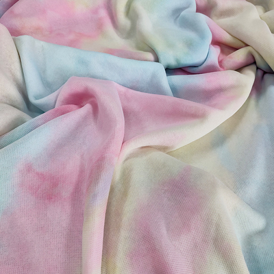 Tie Dye Sherpa Fleece Fabric 280 Gsm 100% poliester kolorowy na bluzę z kapturem