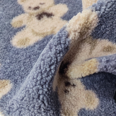 Teddy Bear Sherpa Fleece 330 Gsm 100% poliester Niedźwiedź z nadrukiem