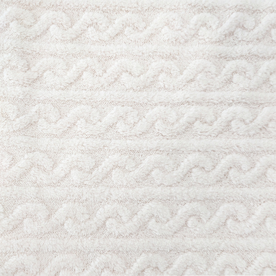 Biały koc pluszowy Shu Velveteen Fabric 270 GSM Soft Sherpa na zimową piżamę