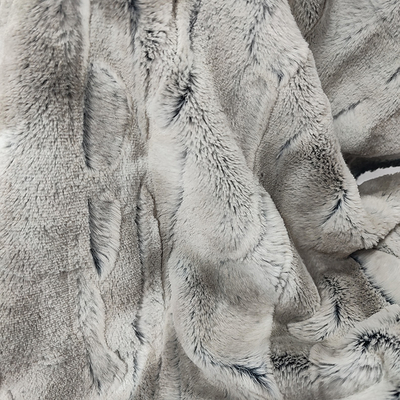 380GSM Koc Faux Fur Fabric 100% Poliester Pv Fleece