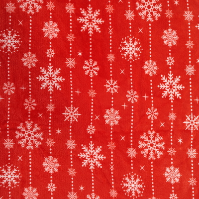 Super miękka drukowana flanelowa tkanina koralowa 240GSM 100% poliester na Boże Narodzenie