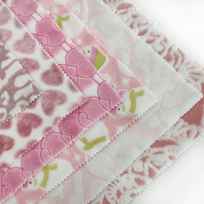 Flanelowa tkanina flanelowa Flower Burnout Poliester 150D Bielizna nocna 300GSM