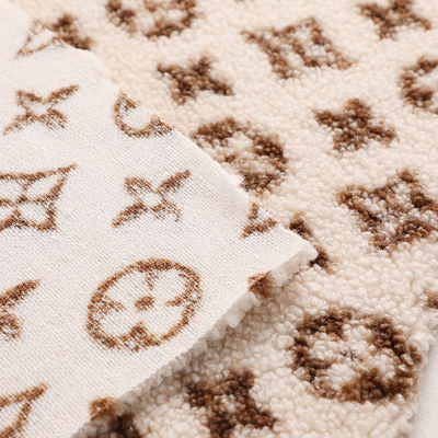 Wysoka trwałość Faux Fleece Sherpa Fabric 360Gsm Miękkie i wygodne