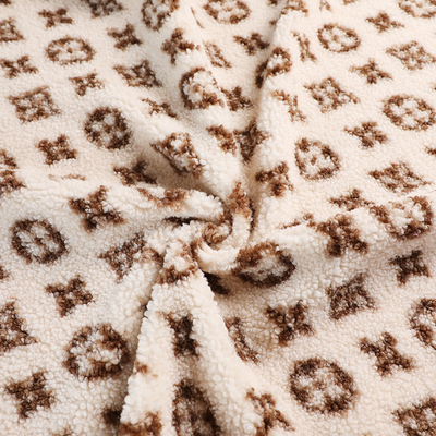 Wysoka trwałość Faux Fleece Sherpa Fabric 360Gsm Miękkie i wygodne