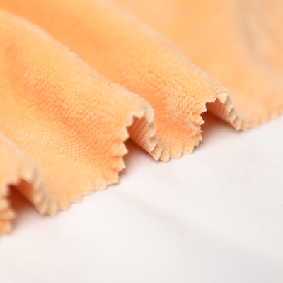 Solidna pomarańczowa jednostronna tkanina Shu Velveteen 150gsm Krótki plusz na poszewkę na poduszkę na sofę