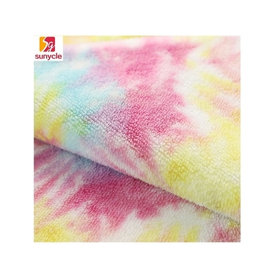 Tie barwiona tkanina Tęczowa Miękka tkanina Sherpa 240gsm 150D