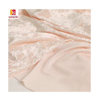 Spandex Poliester Różowy Velvet Tkanina 150D 288F 240gsm