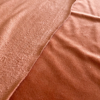 Spandex Poliester Jednolity kolor Super miękka tkanina Coral Red Double Side