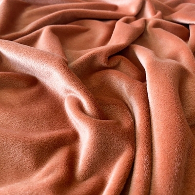 Spandex Poliester Jednolity kolor Super miękka tkanina Coral Red Double Side