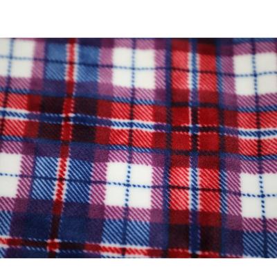 Plaid Printed 280gsm Micro Fleece Fabric na szalik odzieżowy