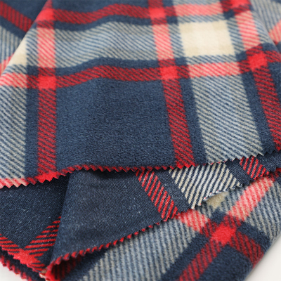 Plaid Printed Classic Micro Fleece Fabric 350gsm na szalik na rękawiczki