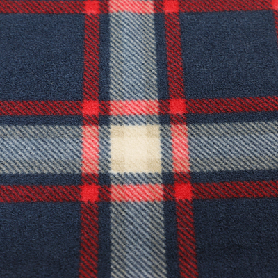 Plaid Printed Classic Micro Fleece Fabric 350gsm na szalik na rękawiczki