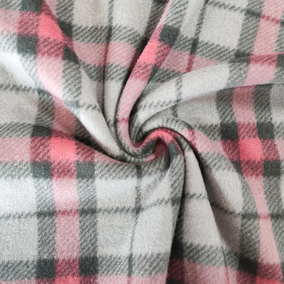 Plaid Printed Micro Fleece Fabric Klasyczny polar na szaliki Sukienka rękawice